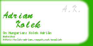 adrian kolek business card